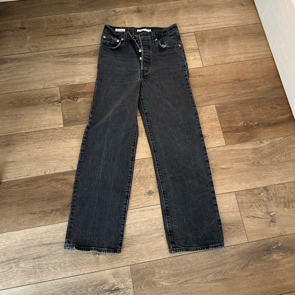 LEVIS- BLACK RIBCAGE STRAIGHT